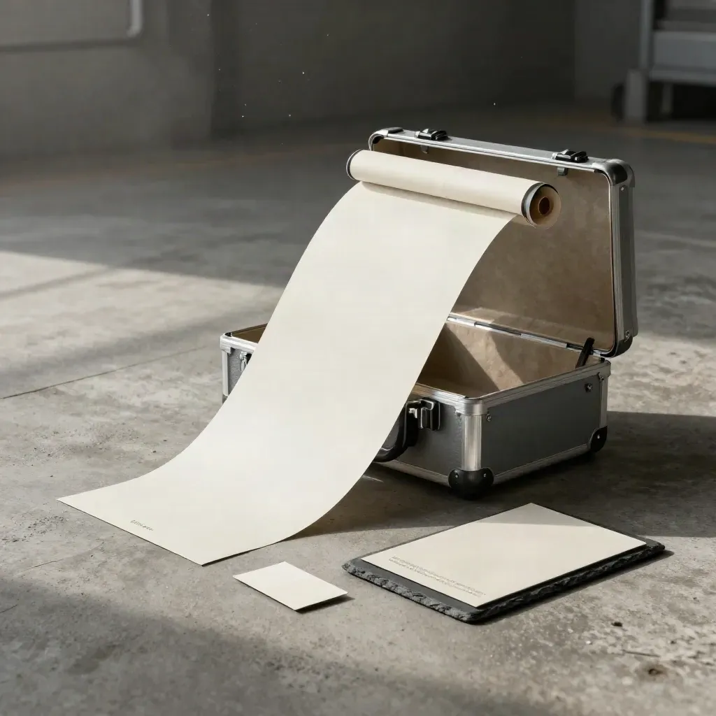Kit de lancement produit près d’une caisse ouverte dans un décor industriel sobre.